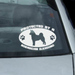 Protected by a Norwegian Elkhound Decal