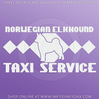 Norwegian Elkhound Taxi Sticker