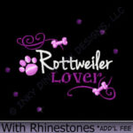 Rhinestones Rottweiler Embroidery
