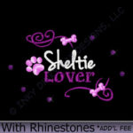 Rhinestones Sheltie Embroidery