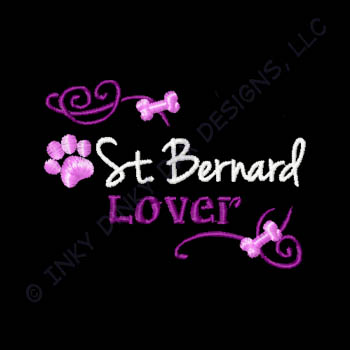 Pretty St Bernard Embroidery