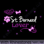 Rhinestones St Bernard Embroidery