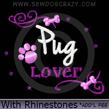 Rhinestones Pug Shirts