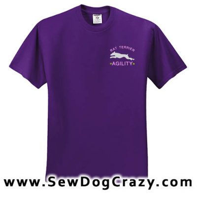 Embroidered Agility Rat Terrier Tshirt
