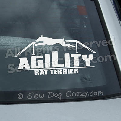 Rat Terrier Agility Dog Walk Window Decals