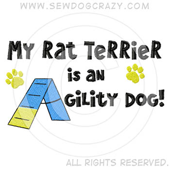 Rat Terrier Agility Dog Embroidered Shirts
