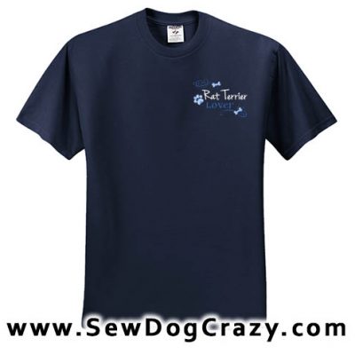 Pretty Embroidered Rat Terrier Tees