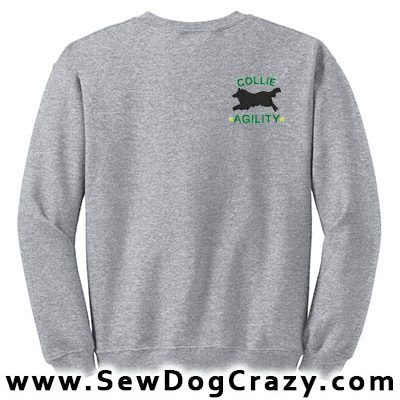 Embroidered Collie Agility Sweatshirts