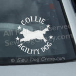 Collie Agility Car Window Stickers