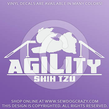 Vinyl Shih Tzu Agility Decals