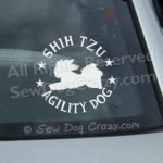 Shih Tzu Agility Car Window Stickers