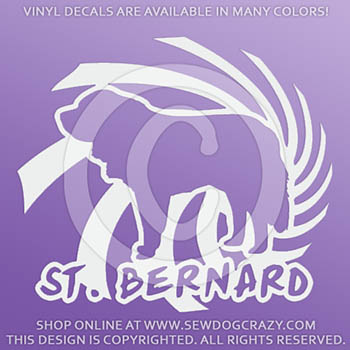 Cool Saint Bernard Vinyl Stickers