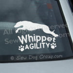 Whippet Agility Car Window Sticker