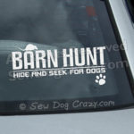 Barn Hunt Car Window Sticker