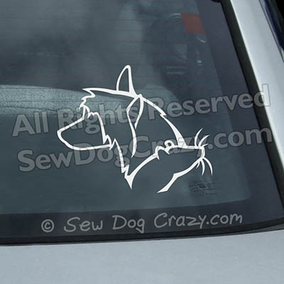 Chinese Crested and Rat Car Window Sticker