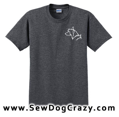 Embroidered Chinese Crested and Rat Tshirt