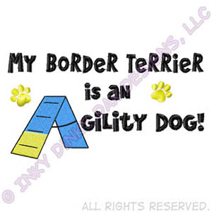 Border Terrier Agility Embroidery Apparel