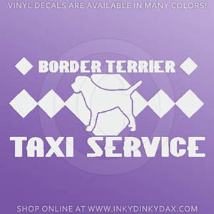 Border Terrier Taxi Decal