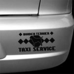 Border Terrier Taxi Sticker