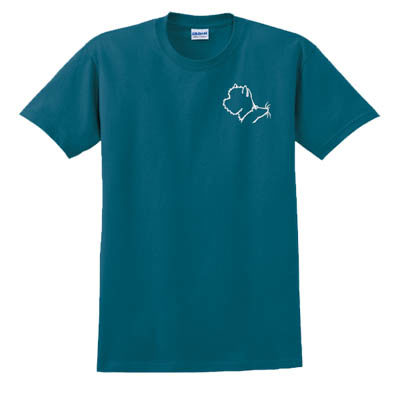 Embroidered Westie Barn Hunt T-Shirt