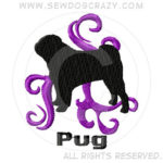 Cool Embroidered Pug Shirts