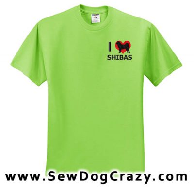 Embroidered Shiba Inu Tshirts