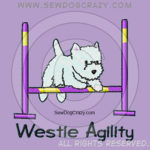 Cartoon Westie Agility Bar Jump Shirts