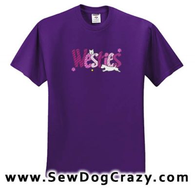 Cute Embroidered Westie Tshirts