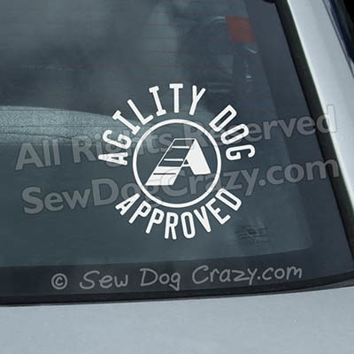 Agility Dog Car Window Stickers
