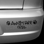 AmStaff Girl Bumper Sticker