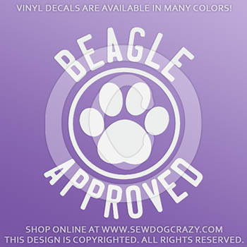Beagle Approved Vinyl Decals