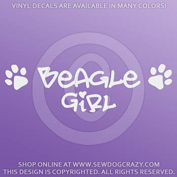 Vinyl Beagle Girl Decal