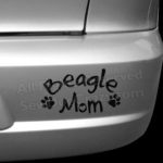Vinyl Beagle Mom Bumper Stickers