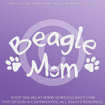 Vinyl Beagle Mom Decals