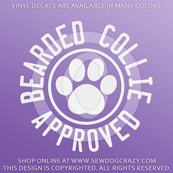 Bearded Collie Approved Vinyl Stickers