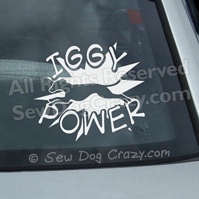 Italian Greyhound Power Car Window Sticker