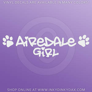 Airedale Girl Decal