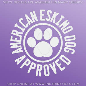 American Eskimo Dog Approved Decal