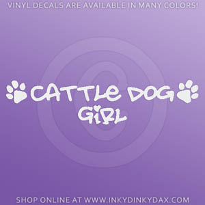 Cattle Dog Girl Decal