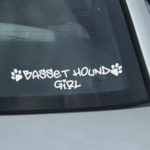 Basset Hound Girl Decal