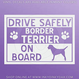 Border Terrier On Board Decal