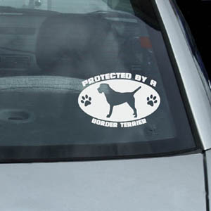 Protected by a Border Terrier Decal