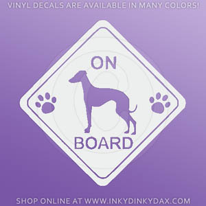 Italian Greyhound On Board Stickers