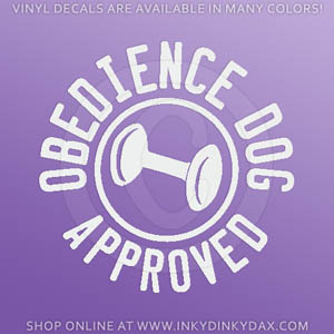Obedience Dog Approved Decal