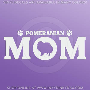 Pomeranian Mom Decal
