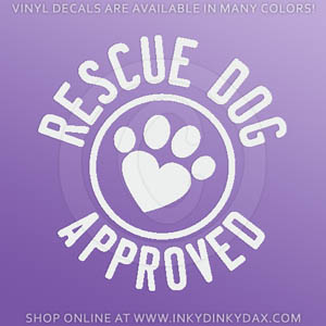 Rescue Dog Approved Decal