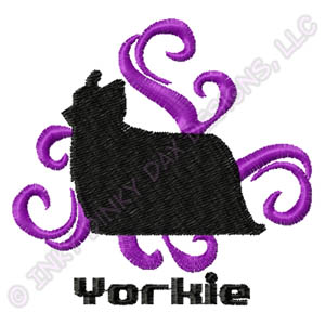 Cool Yorkie Embroidery