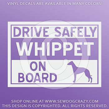 Whippet On Board Vinyl Sticker