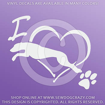 Love Whippet Jumping Decal