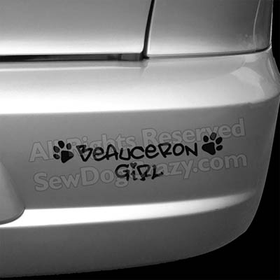 Beauceron Girl Car Sticker